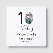 10th wedding anniversary name photo bold letter st ゲストブック (正面)