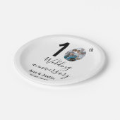 10th wedding anniversary name photo bold letter st ペーパープレート (アングル)