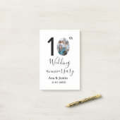 10th wedding anniversary name photo bold letter st ポストイット (デスク上)