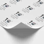 10th wedding anniversary name photo bold letter st ラッピングペーパー (角)