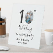 10th wedding anniversary name photo bold letter st 台座サイン (インサイチュ)