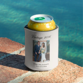 10th Wedding Anniversary Party Favor Custom Photo 缶クーラー