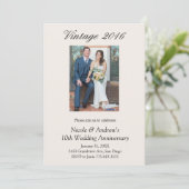 10th Wedding Anniversary Party Vow Renewal 2 Photo 招待状 (スタンド正面)