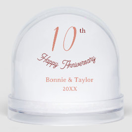 10th wedding anniversary peach pastel name retro b