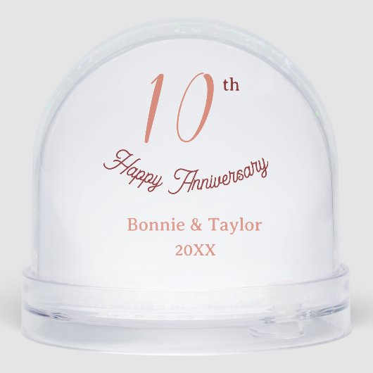 10th wedding anniversary peach pastel name retro b (裏面)