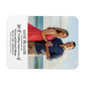 10th Wedding Anniversary Save the Date Photo マグネット (横)