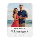10th Wedding Anniversary Save the Date Photo マグネット (縦)