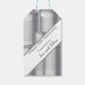 10th Wedding Anniversary, Tin Anniversary ギフトタグ (正面)