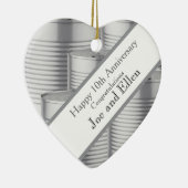 10th Wedding Anniversary, Tin Anniversary セラミックオーナメント (右)