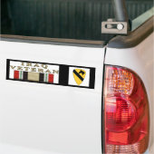 10x10_1stCav-Logo_V01のイラク戦争の退役軍人 バンパーステッカー (トラック上)