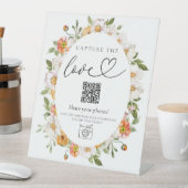 10x12フォトサインフローラ結婚のイベントQRコード 台座サイン (インサイチュ)