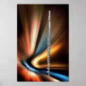 10x14フルートのポスターまたはミュージシャン用写真 ポスター (正面)