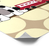 10x20子供部屋アートネームプリント野上消防車 ポスター (角)