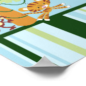 10x20子供部屋アートネームプリント雨林ジャングル ポスター (角)