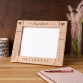 10x8おばあちゃん最高のより孫の名前 レーザー彫刻フレーム (左)
