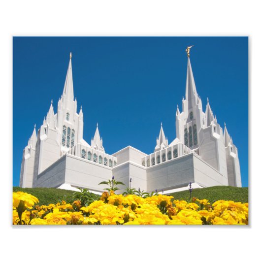 10X8インチプロフェッショナル写真：サンディエゴLDS Temple フォトプリント (正面)