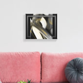 10x8"トレンド抽象芸術アートキャンバス白黒金ゴールド キャンバスプリント (インサイチュ (リビング))