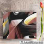 10x8"トレンド抽象芸術アート白黒パウダー キャンバスプリント