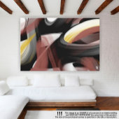 10x8"トレンド抽象芸術アート白黒パウダー キャンバスプリント