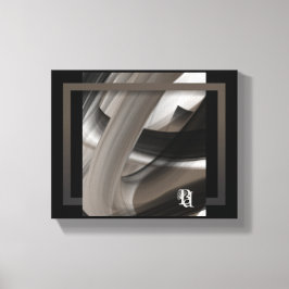 10x8" Terra’s Tender Whisper Abstract Brown Flower キャンバスプリント