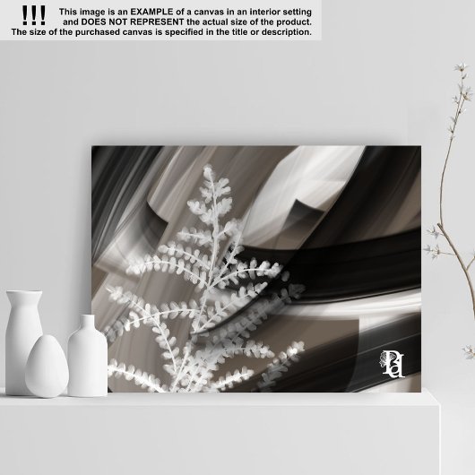 10x8" Terra’s Tender Whisper Abstract Brown Flower キャンバスプリント