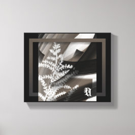 10x8" Terra’s Tender Whisper Abstract Brown Flower キャンバスプリント