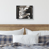 10x8" Terra’s Tender Whisper Abstract Brown Flower キャンバスプリント (インサイチュ (寝室))