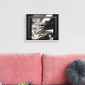 10x8" Terra’s Tender Whisper Abstract Brown Flower キャンバスプリント (インサイチュ (リビング))