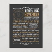 11おもしろい生まれ月の誕生日蠍座〔占星術の〕十二宮図Sig ポストカード (正面)