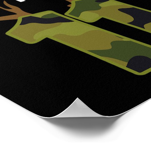 11おもしろい誕生日11歳の鹿ハンターギフトB ポスター (角)