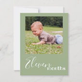 11か月フォトファースト誕生日バナーカード (正面)