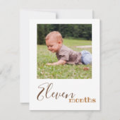 11か月フォトファースト誕生日バナーカード (正面)