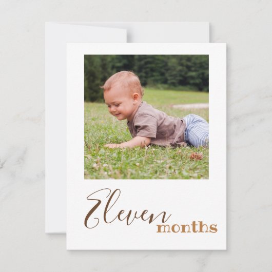 11か月フォトファースト誕生日バナーカード (正面)