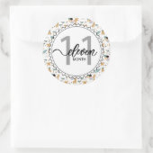 11か月マイルストーンベビーのギラフェとバルーン ラウンドシール (バッグ)