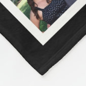 11の写真のコラージュのモザイク正方形フレームのモノグラム フリースブランケット (角)