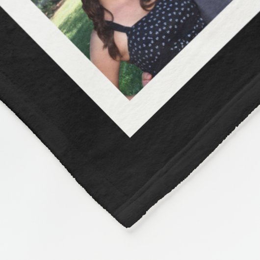 11の写真のコラージュのモザイク正方形フレームのモノグラム フリースブランケット (角)