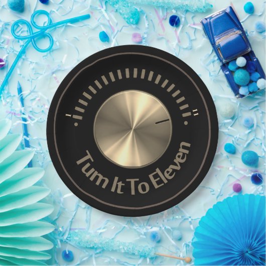 11の黒と金ゴールドにする ペーパープレート (パーティー)