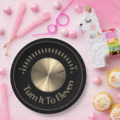 11の黒と金ゴールドにする ペーパープレート (パーティー)