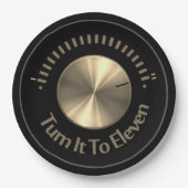 11の黒と金ゴールドにする ペーパープレート (正面)