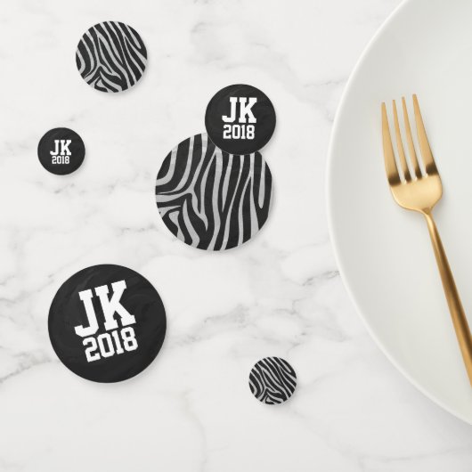 11の12ゼブラパーソナライズされたドット コンフェッティ (グループ)