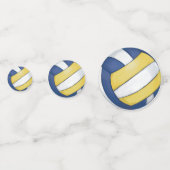 11の12バレーボパーソナライズされたールドット コンフェッティ (正面)