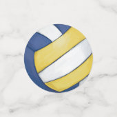 11の12バレーボパーソナライズされたールドット コンフェッティ (スモール正面)