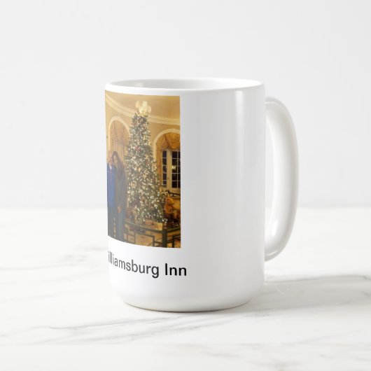 11のOZの白いコーヒー・マグ コーヒーマグカップ (正面右)