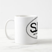 11のozの陶磁器のコーヒー・マグのスミスmountain湖VA コーヒーマグカップ (左)