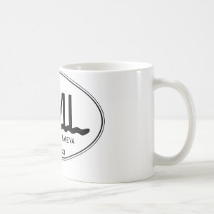 11のozの陶磁器のコーヒー・マグのスミスmountain湖VA コーヒーマグカップ