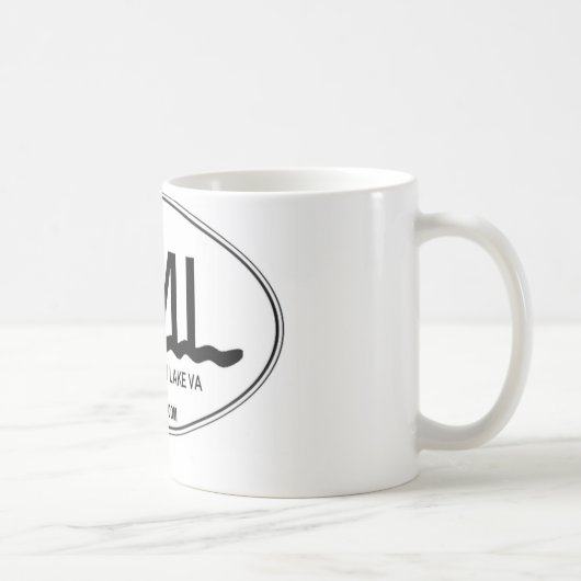 11のozの陶磁器のコーヒー・マグのスミスmountain湖VA コーヒーマグカップ (右)