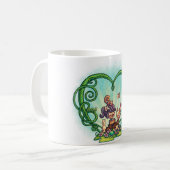 11のoz。 森林歌のクラシックで白いマグ コーヒーマグカップ (正面左)