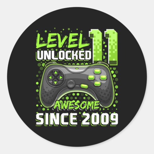 11アンロック2009素晴らしビデオゲーム11誕生日 ラウンドシール (正面)