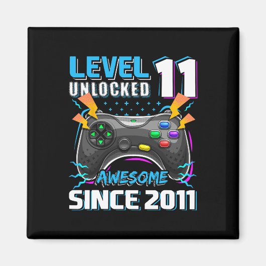 11アンロック2011素晴らしビデオゲーム11誕生日 マグネット (正面)