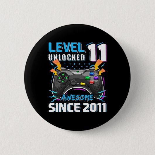 11アンロック2011素晴らしビデオゲーム11誕生日 缶バッジ (正面)